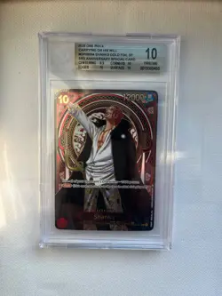 2025 ONE PIECE ENG OP13 - CARRYING ON HIS WILL SHANKS GOLD SP OP09-004 BGS 10! - Image 1