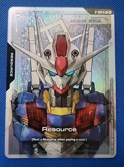 Resource - Gundam Aerial (C+) - R-009 - Gundam Card Game - English - Holofoil - Image 1