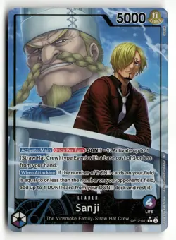 Sanji - OP12-041 - Leader - Alternate Art - One Piece TCG - Legacy of the Master - Image 1