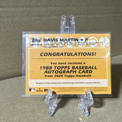 2023 Topps Series 1 Davis Martin '88 35th Anniversary Auto Card White Sox - Image 5