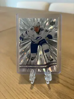 2025-26 Upper Deck Series 2 Silver Outburst Yanni Gourde card 408 Lightning - Image 1
