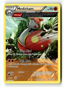 Pokemon Card Medicham (Omega) LP XY - Primal Clash 81/160 - Image 1