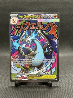 2025 Pokemon Phantasmal Flames UPC MEGA CHARIZARD X EX #23 Black Star PROMO NM - Image 1