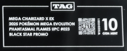 2025 Pokemon Phantasmal Flames Mega Charizard X EX Black Star Promo TAG 10 (961) - Image 3