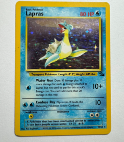Lapras Fossil Holo 10/62 WOTC Vintage Pokemon HP *BTX - Image 1