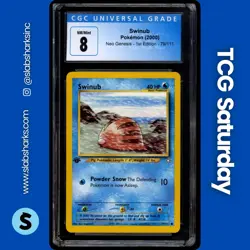 2000 POKEMON NEO GENESIS 1ST EDITION #79/111 SWINUB CGC 8 - Image 1