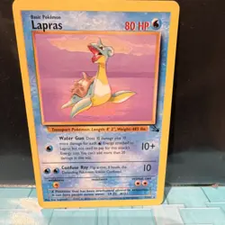 Pokemon Lapras 25/62 Fossil 1st Edition Rare 80 HP Basic Regular 1999 English - Image 1