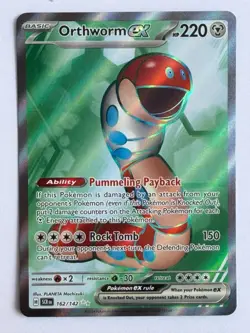 Pokemon Orthworm Ex Ultra Rare Holo Stellar Crown 162/142 - Image 1