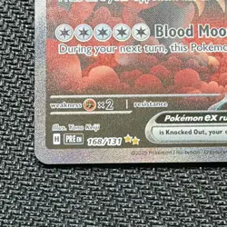 Pokemon Bloodmoon Ursaluna EX 168/131 Holo Special Illustration Rare Prismatic … - Image 5