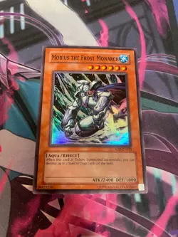 YUGIOH - MOBIUS THE FROST MONARCH - SUPER RARE - UNLIMITED - SOD - NM - Image 1