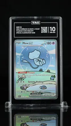 Pokemon Mew Ex SV: Paldean Fates 232/091 Special Illustration Rare Holo TAG 10 - Image 1