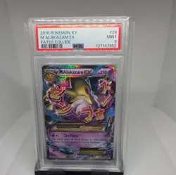 Pokemon TCG M Alakazam EX Ultra Rare Fates Collide 26/124 PSA 9 - Image 1