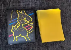 60 X Pokemon TCG Card Sleeve Zenith Lucario Game NEW Official - Image 3