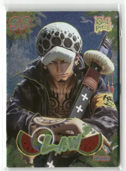TRAFALGAR D LAW SR SR-028 Holographic One Piece Anime Collectible Card - Image 1