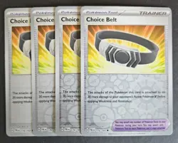 Choice Belt 176/193 Paldea Evolved Reverse Holo Playset NM Pokemon Card X4 - Image 1