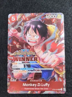 Monkey D Luffy ST01-012 One Piece Card Game TCG Treasure Cruise Winner Promo - Image 1