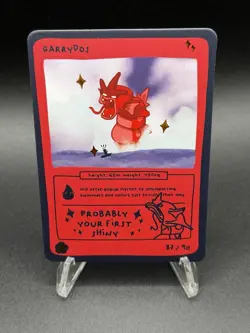Pokedoodles Garrydos 87/90 - Rare Card - Pokemon Shiny Gyarados Fan Art - Image 1