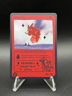 Pokedoodles Garrydos 87/90 - Rare Card - Pokemon Shiny Gyarados Fan Art - Image 2