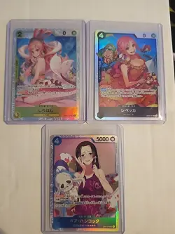 One Piece Card Game Boa, Rebecca, Shirahoshi SR Japanese - Image 1