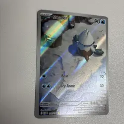 Pokemon TCG Mega Evolution Snover Holo Card 140/132 Illustration Rare - Image 2