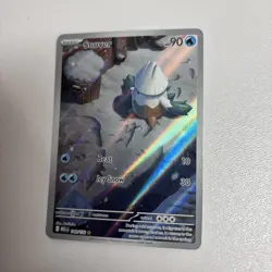 Pokemon TCG Mega Evolution Snover Holo Card 140/132 Illustration Rare - Image 3