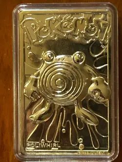 Burger King 1999 Pokemon Poliwhirl Gold Plated Trading Card - Image 1