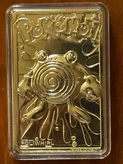 Burger King 1999 Pokemon Poliwhirl Gold Plated Trading Card - Image 4
