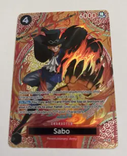 Sabo (P-105 (SP) Adventure on Kami's Island OP15-EB04 TCG English Card Foil Holo - Image 1