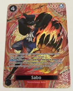 Sabo (P-105 (SP) Adventure on Kami's Island OP15-EB04 TCG English Card Foil Holo - Image 2