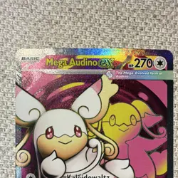 Pokemon TCG Mega Audino EX ASC Full Art Holo Ultra Rare 253/217 Basic HP270 Card - Image 2
