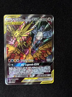 Pokemon Moltres & Zapdos & Articuno GX Promo Holo SM210 Sm TAG TEAM 300 HP Card - Image 3