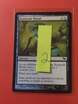 2008 Magic The Gathering Shadowmoor #175 Scarscale Ritual, C, B/B, NF, cd2 - Image 3