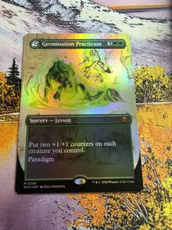 Germination Practicum - Foil - Borderless Secrets of Strixhaven MTG - Image 1