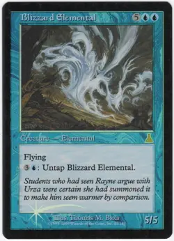 Blizzard Elemental 1999 Urza's Destiny FOIL Blue Rare Creature MTG NM AZ3 - Image 1