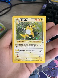Pokemon TCG Raichu Base Set 2 16/130 Holo Rare 🌀Swirl🌀 - Image 1