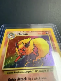 Vintage Flareon 70 HP 3/64 Jungle Holo Rare Pokemon TCG 1999 Unlimited English - Image 1