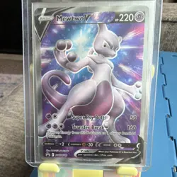 Pokemon Mewtwo V SWSH Promo Psychic Basic Holo 220HP SWSH229 - Image 1