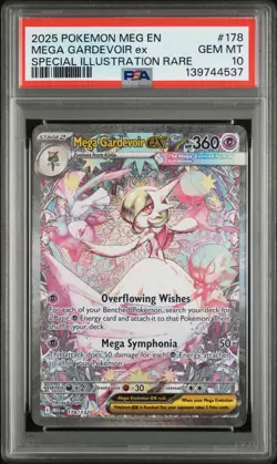 PSA 10 Gem Mint - Mega Gardevoir ex 178/132 - Mega Evolution SIR Pokemon - Image 1