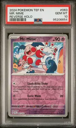 PSA 10 Mr Mime 063 Reverse Holo Temporal Forces 2024 Pokemon - Image 1