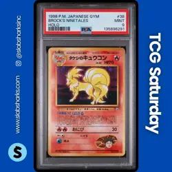 1998 POKEMON JP GYM 1: LEADERS' STADIUM #038 BROCKS NINETALES HOLO RARE PSA 9 - Image 1