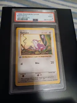 1999 Pokemon Rattata First Edition Psa 9 - Image 2