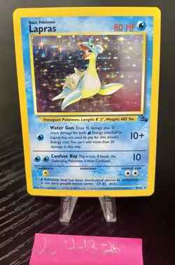 Pokemon TCG - LAPRAS - 10/62 - HOLO RARE - UNLIMITED - FOSSIL (1999) - WOTC - MP - Image 1