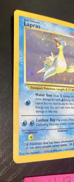 Pokemon TCG - LAPRAS - 10/62 - HOLO RARE - UNLIMITED - FOSSIL (1999) - WOTC - MP - Image 2