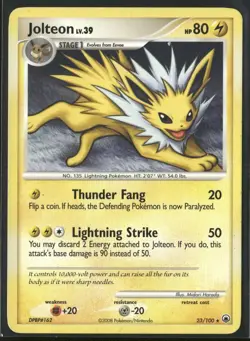 Jolteon 23/100 Rare Majestic Dawn Pokemon Moderately Played - Image 1