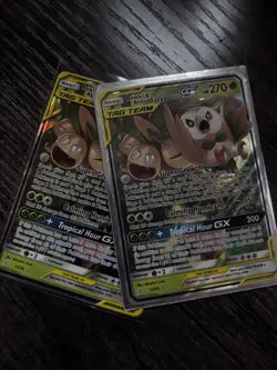 Pokemon Rowlet & Alolan Exeggutor GX Tag Team Holo Card Lot - Unified Minds (2) - Image 3