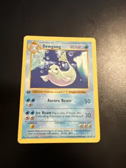 Pokemon 1st Ed. Base Uncommon Shadowless Dewgong 25/102 - Near Mint (NM) - Image 1