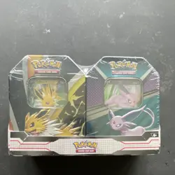 Pokemon Eevee Evolutions V Heroes Tin 2-Pack Jolteon Espeon Booster - Image 1