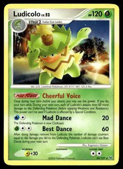 EX-NM Platinum Ludicolo Rare 34/127 Pokemon TCG - Image 1