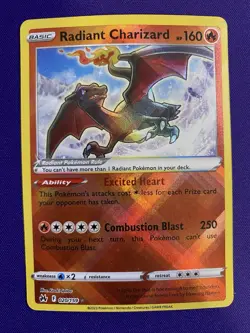 Heavily Played Radiant Charizard 020/159 Pokemon Card Listing A - Image 1
