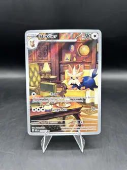 Pokemon TCG Herdier 155/086 Illustration Rare SV: White Flare NM/M - Image 1